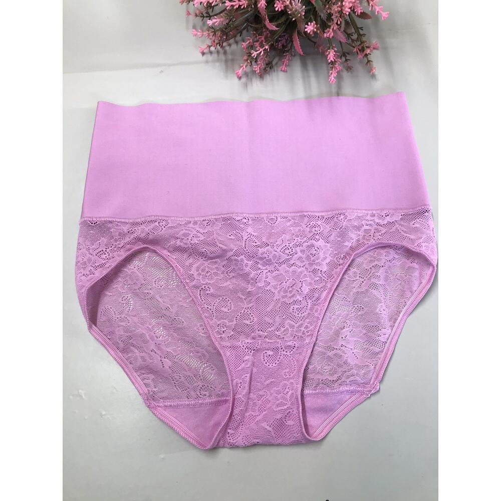 Maidenform Shaping Brief Panty Cool Comfort Panties Lace Tummy Control Purple Md